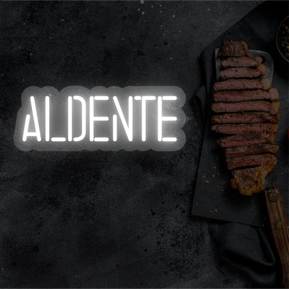 AlDente Neon Sign | white