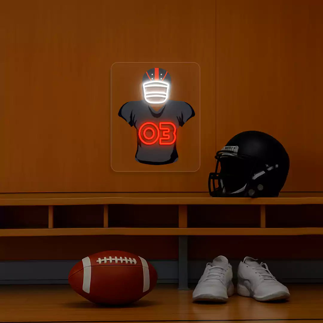 Atlanta Bates III 03 Jersey Football Neon Artwork
