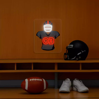 Atlanta Bates III 03 Jersey Football Neon Artwork