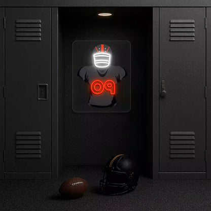Atlanta Penix Jr. 09 Jersey Football Neon Artwork