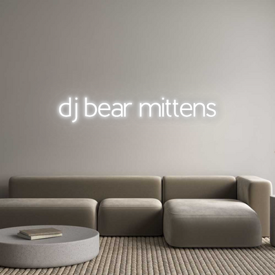 CN LED NEON: dj bear mittens
