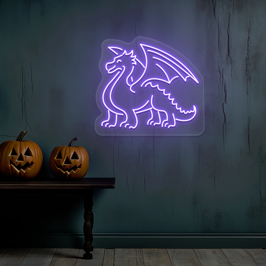 Dragon Neon Sign | Purple