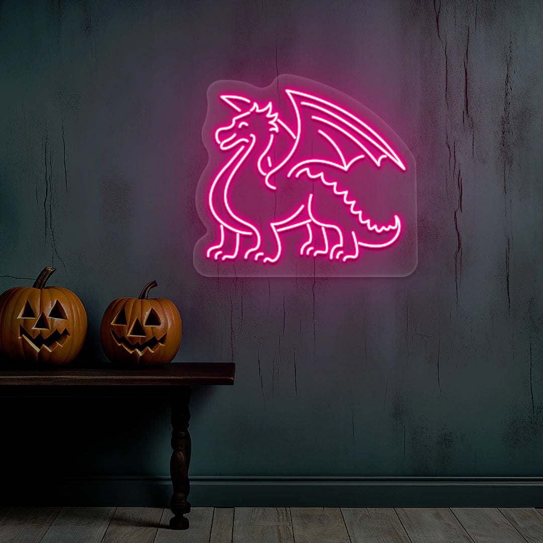 Dragon Neon Sign | Pink