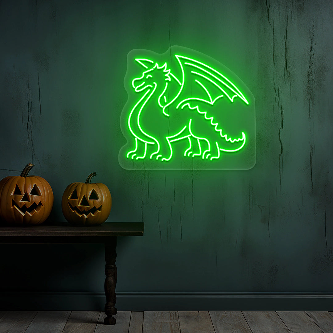 Dragon Neon Sign | Green