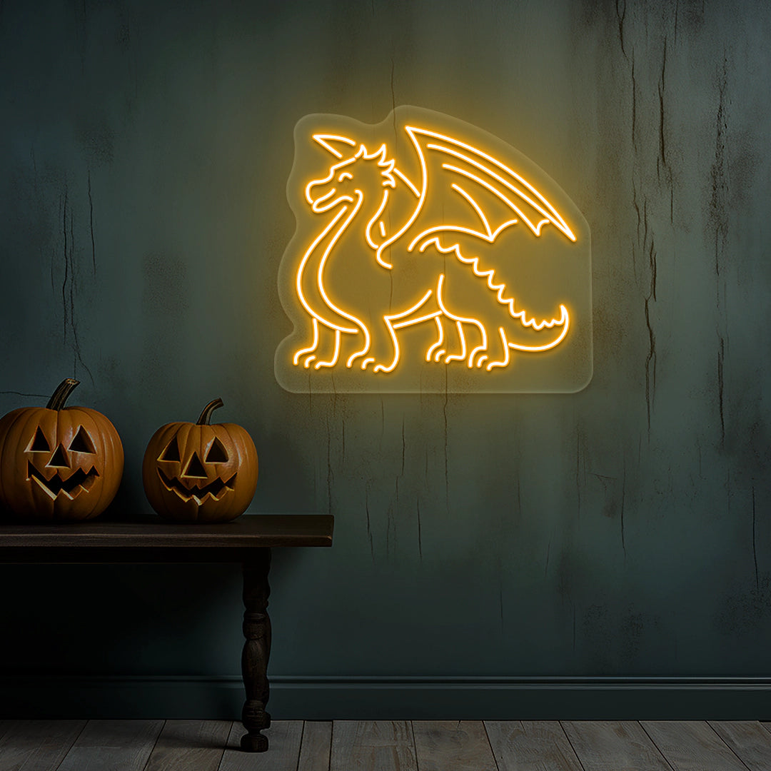 Dragon Neon Sign | Orange