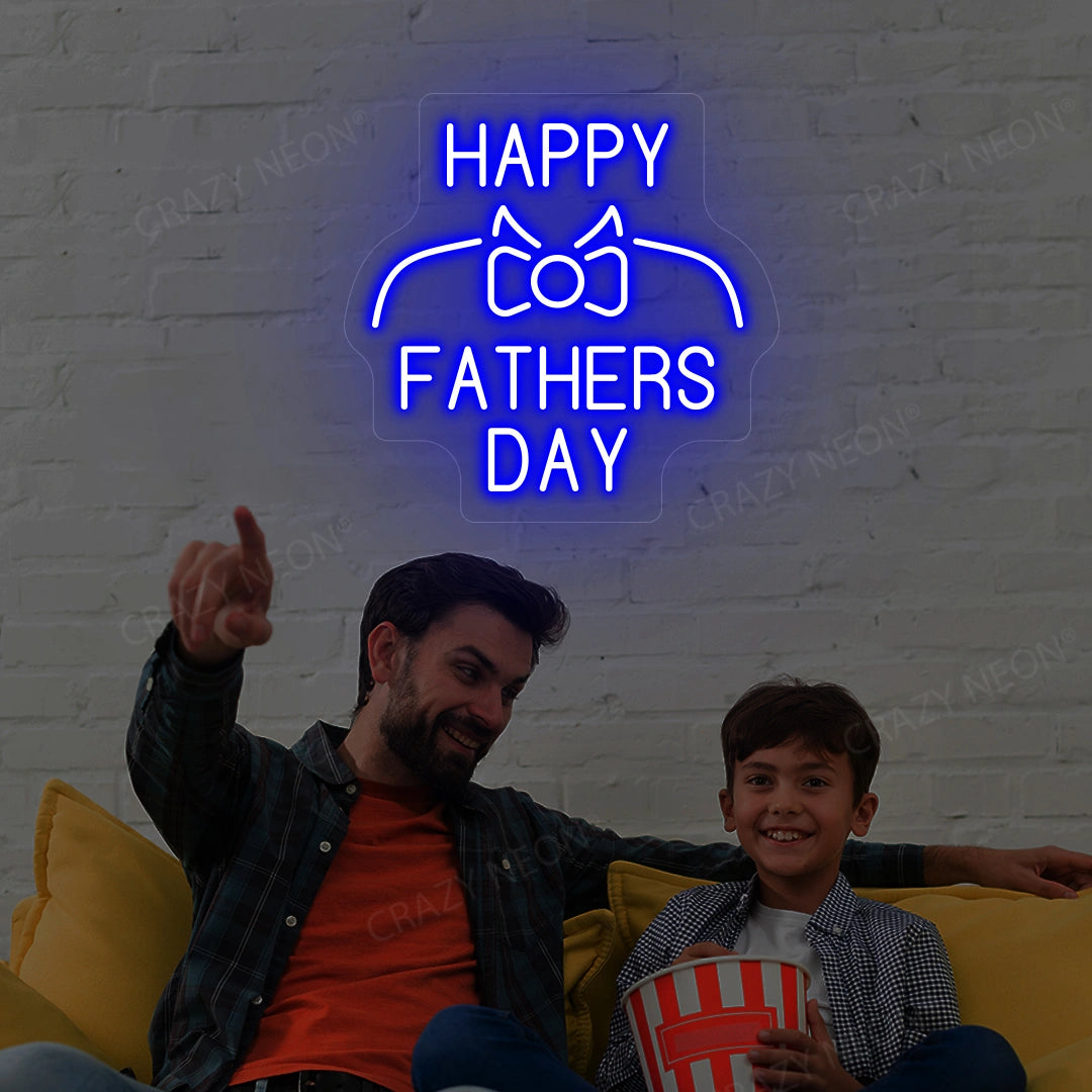 Happy Father's Day Neon Sign | Blue