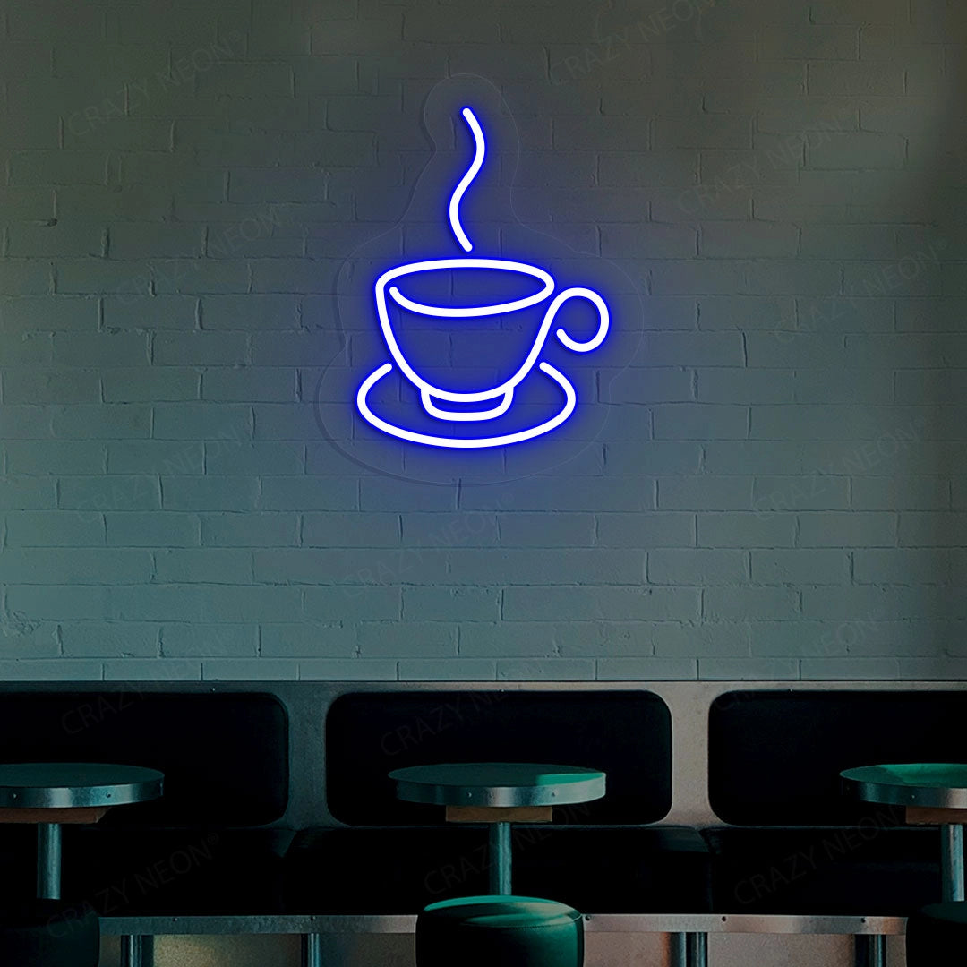 Coffee Neon Sign | blue