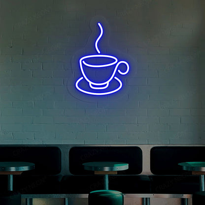 Coffee Neon Sign | blue