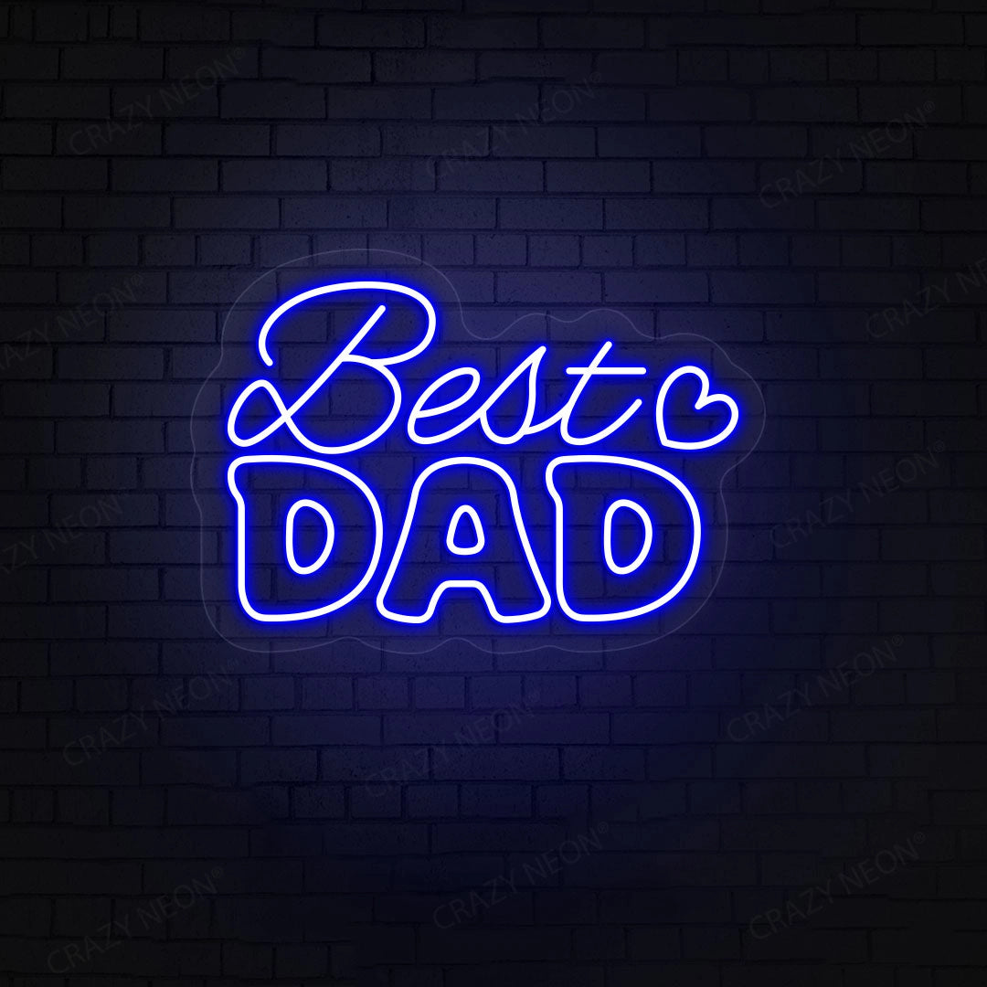 Best Dad Neon Sign | Blue