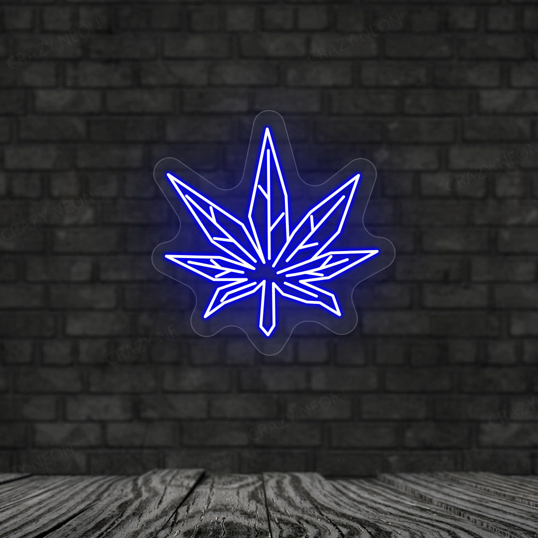 Weed Neon Sign | Blue