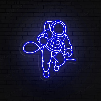 Astronaut Neon Sign | Blue