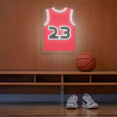 Chicago Jordan 23 Jersey Basketball Neon Artwork