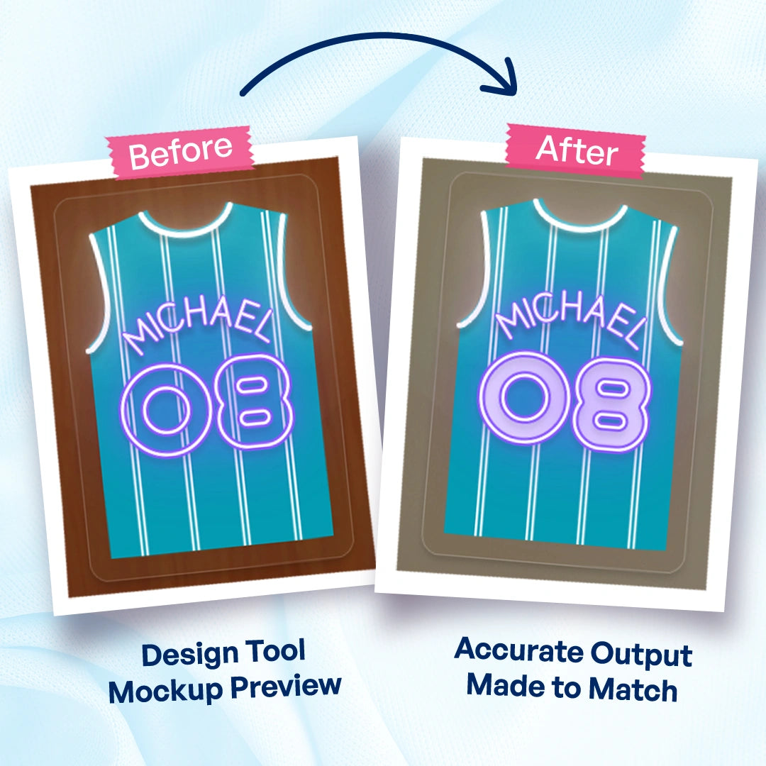 Personalized CHA Jersey Basketball Neon Artwork