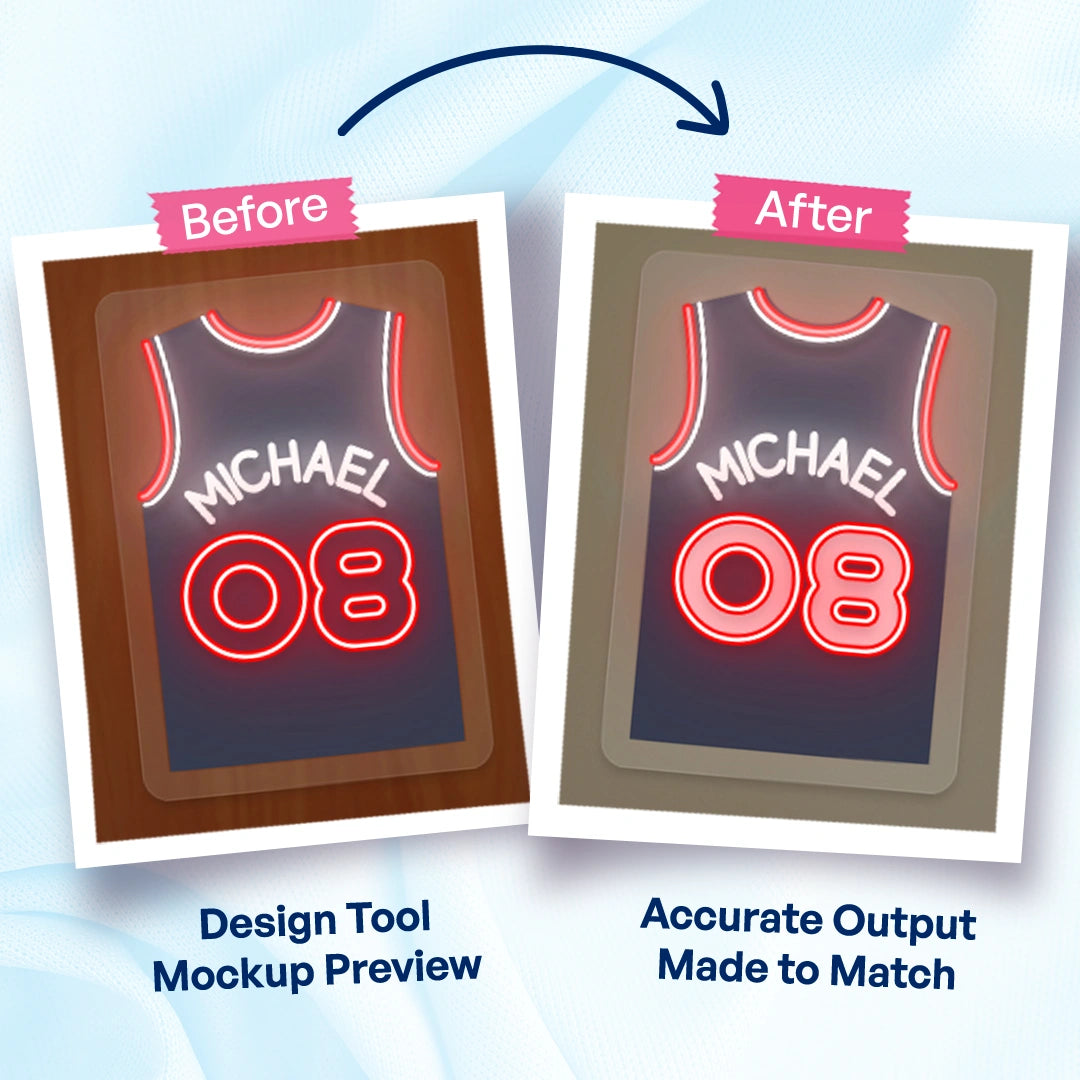 Personalized DEN Jersey Basketball Neon Artwork