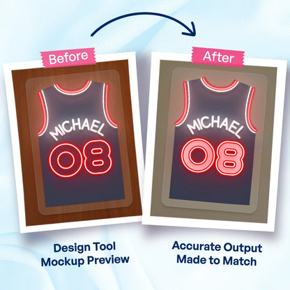 Personalized DEN Jersey Basketball Neon Artwork