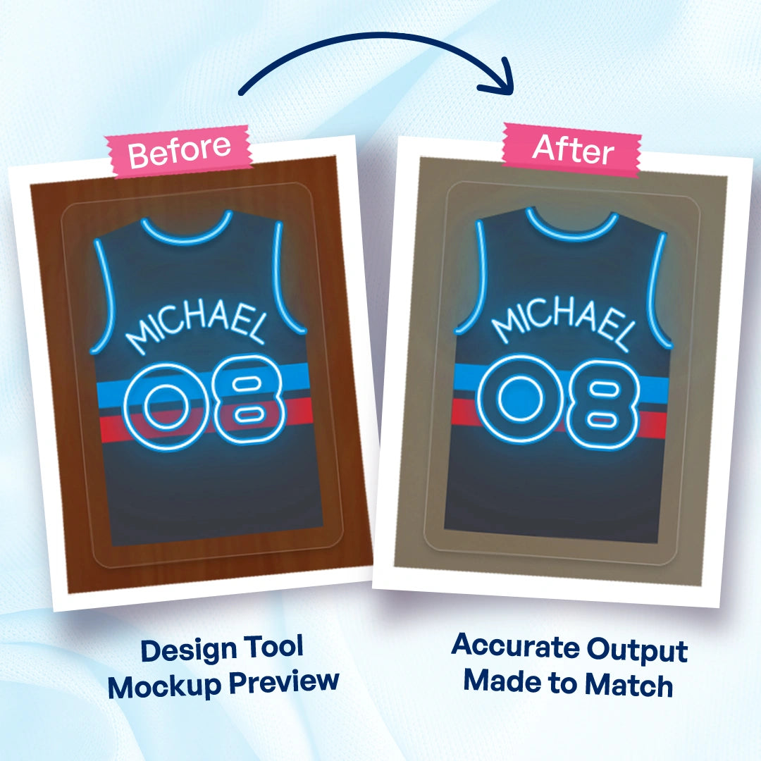 Personalized DET Jersey Basketball Neon Artwork