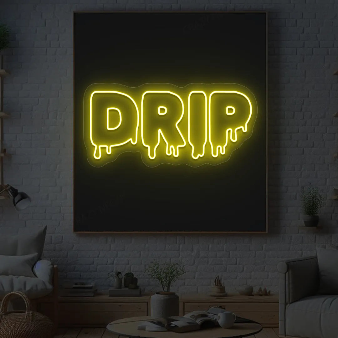 DRIP Neon Sign | Yellow