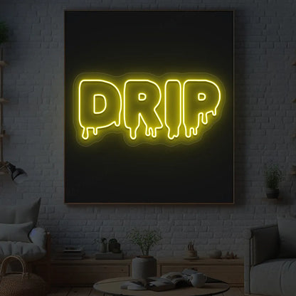 DRIP Neon Sign | Yellow