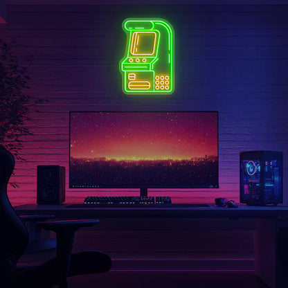 Retro Arcade Machine Neon Sign