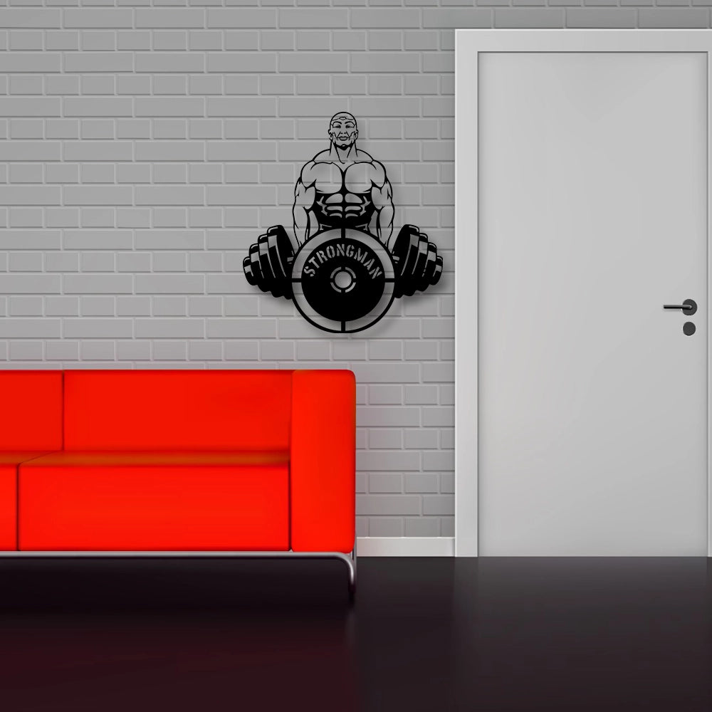 Strong Man Metal Wall Art