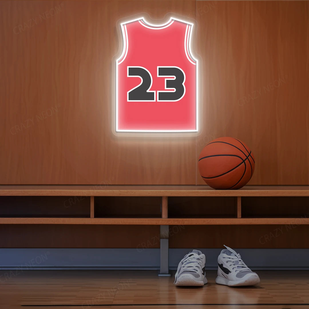 Chicago Jordan 23 Jersey Basketball Neon Artwork