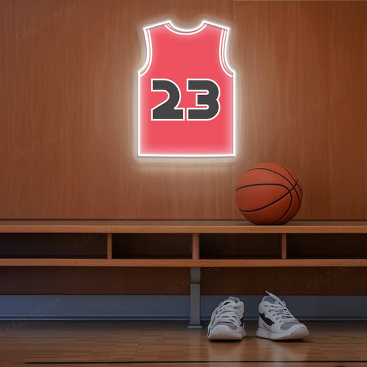 Chicago Jordan 23 Jersey Basketball Neon Artwork