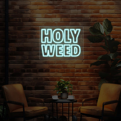 Holy Weed Neon Sign | Iceblue