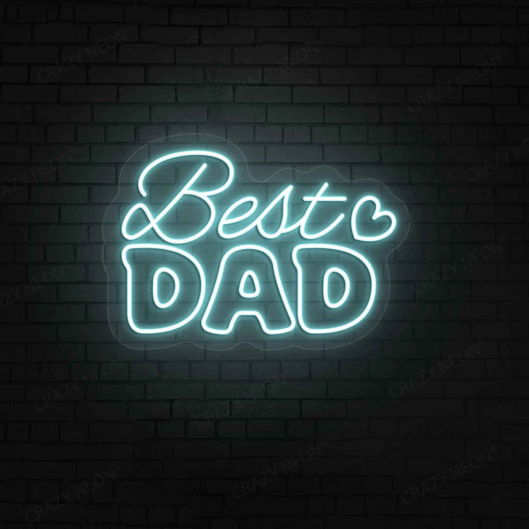 Best Dad Neon Sign | Iceblue