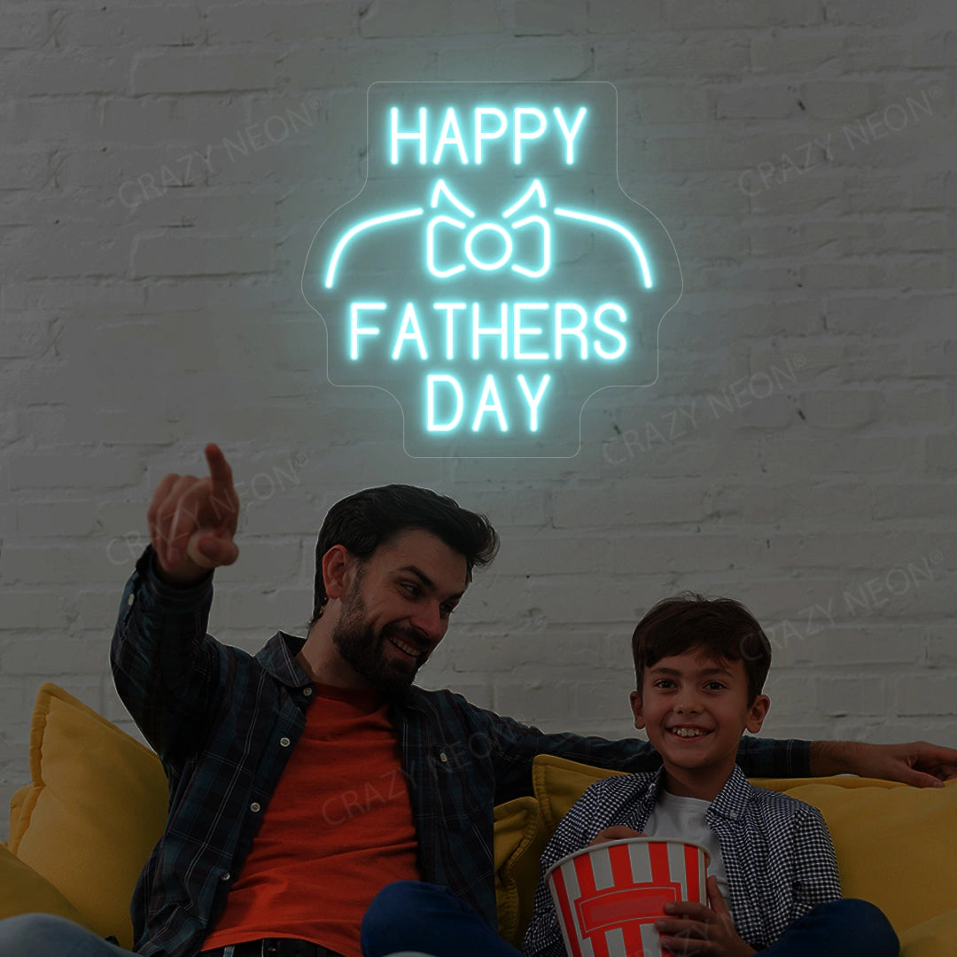 Happy Father's Day Neon Sign | Iceblue