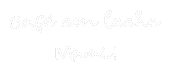 CN LED NEON: Café con lech...
