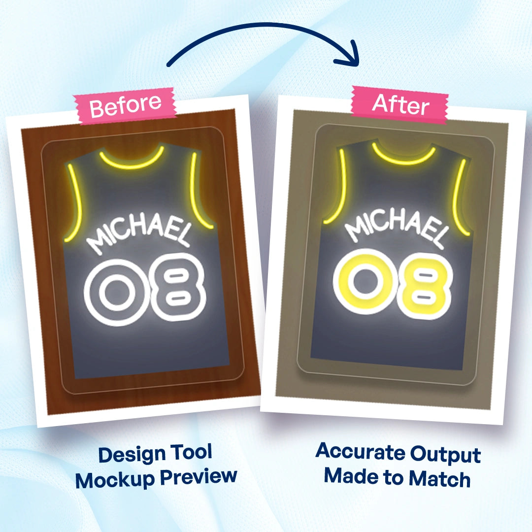 Personalized IND Jersey Basketball Neon Artwork