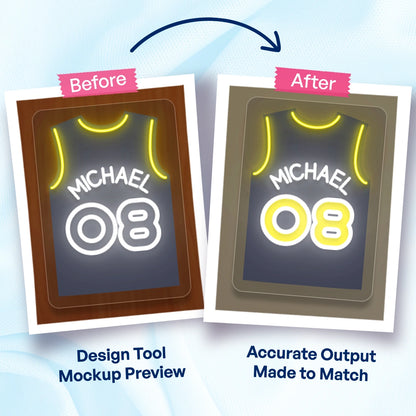 Personalized IND Jersey Basketball Neon Artwork