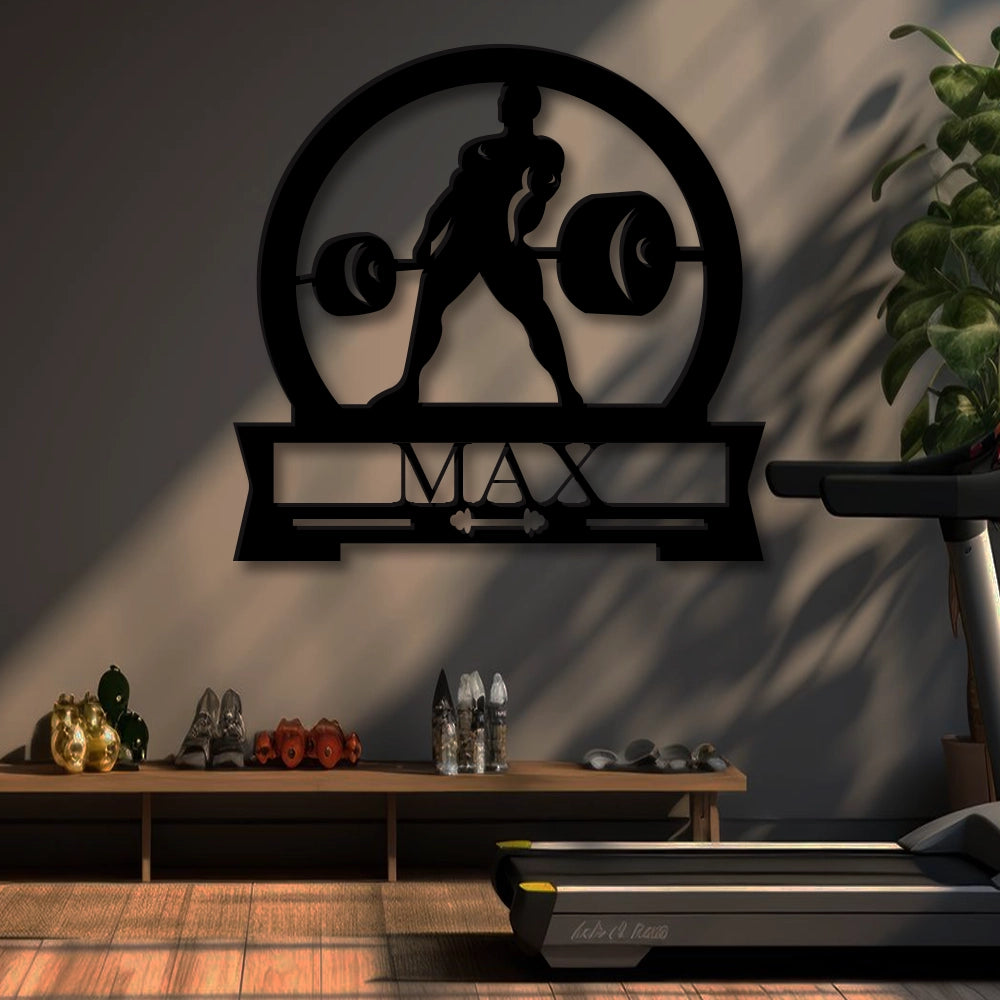 Men's Deadlift Gym Metal Monogram