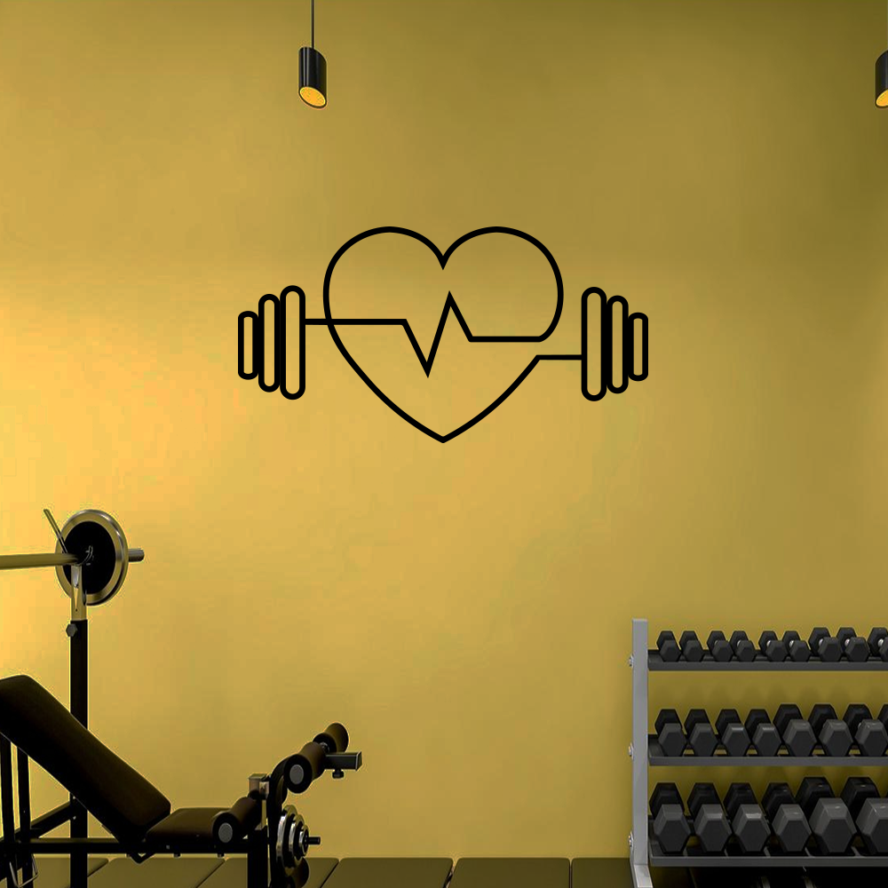 Dumbbell Love Metal Sign