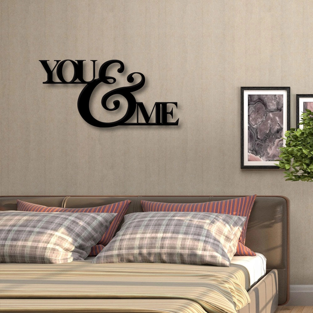 You And Me Metal Wall Art Sign