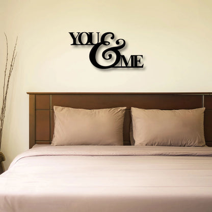 You And Me Metal Wall Art Sign