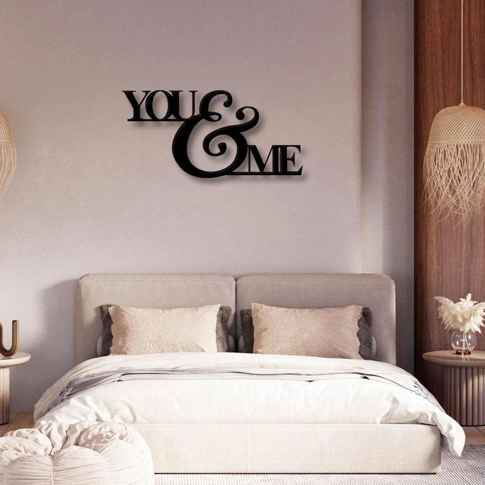 You And Me Metal Wall Art Sign