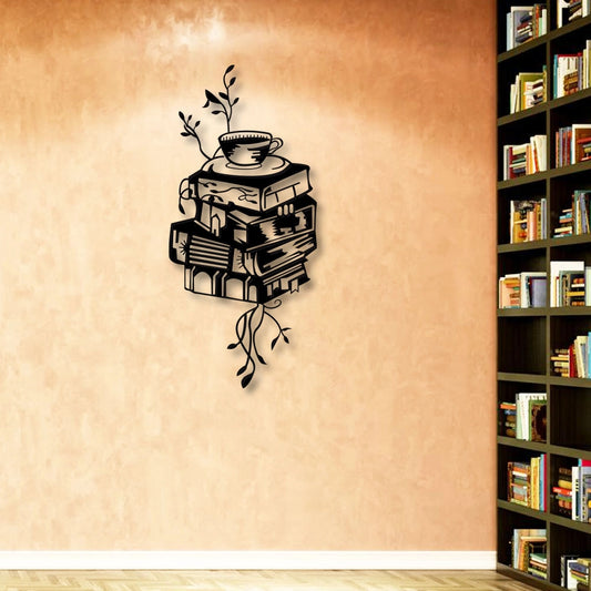 Books Metal Wall Art Sign