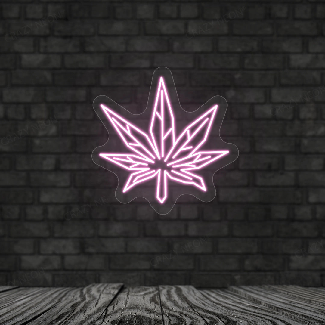 Weed Neon Sign | Pink