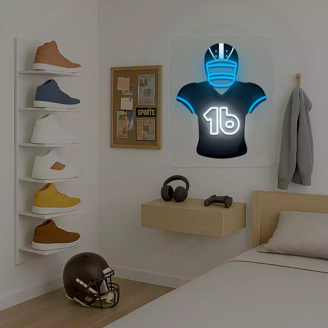 Jacksonville Lawrence 16 Jersey Football Neon Artwork
