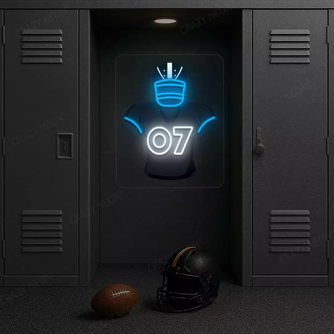 Jacksonville Thomas Jr 07 Jersey Football Neon Artwork