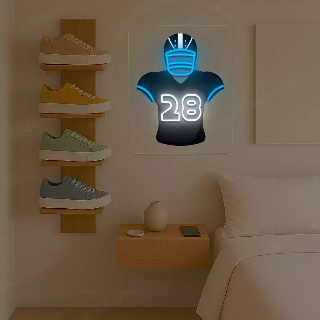 Jacksonville F. Taylor 28 Jersey Football Neon Artwork