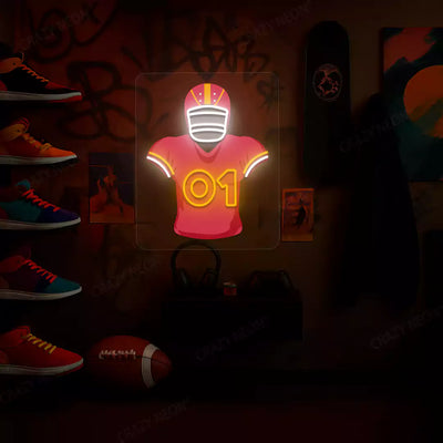 Kansas City Worthy 01 Jersey Football Neon Artwork
