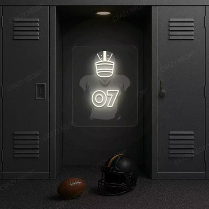 Las Vegas Smith 07 Jersey Football Neon Artwork