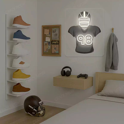 Las Vegas Crosby 98 Jersey Football Neon Artwork