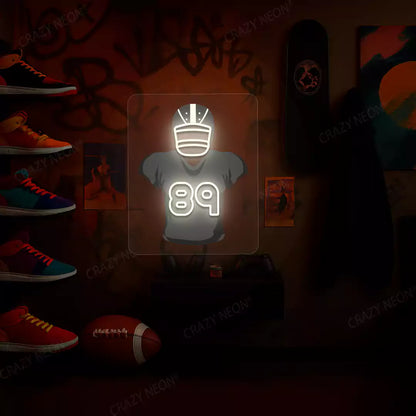 Las Vegas Bowers 89 Jersey Football Neon Artwork