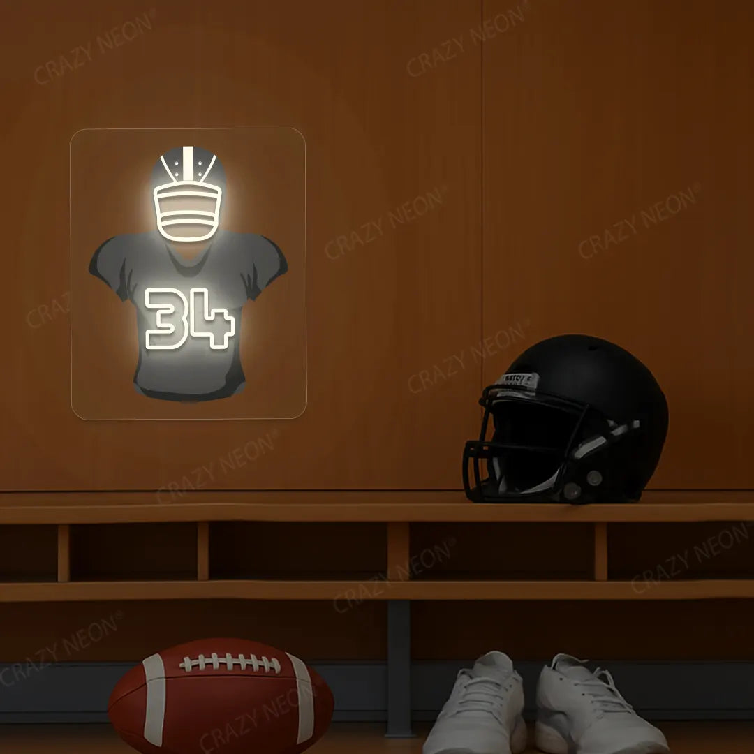 Las Vegas Jackson 34 Jersey Football Neon Artwork