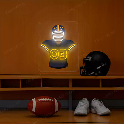 LAC Jersey Football Neon Artwork