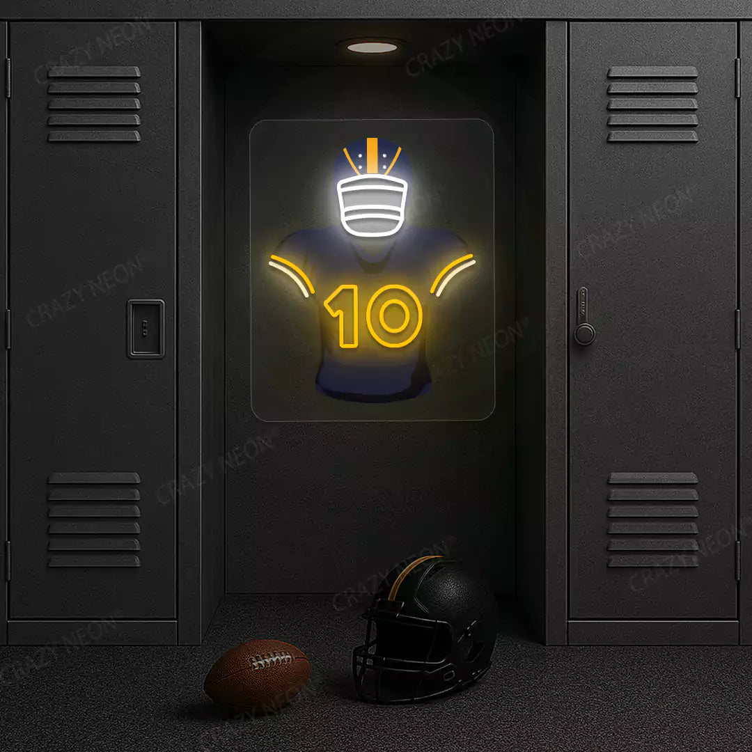 Los Angeles Herbert 10 Jersey Football Neon Artwork
