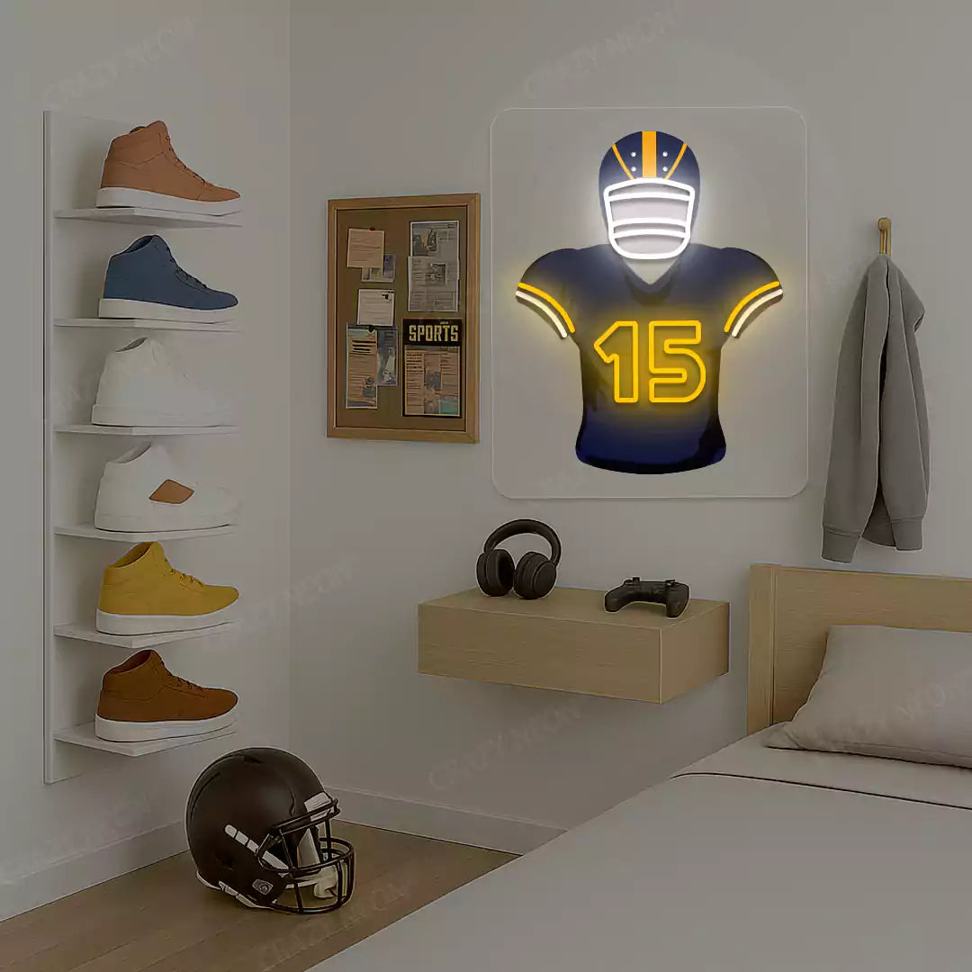 Los Angeles McConkey 15 Jersey Football Neon Artwork